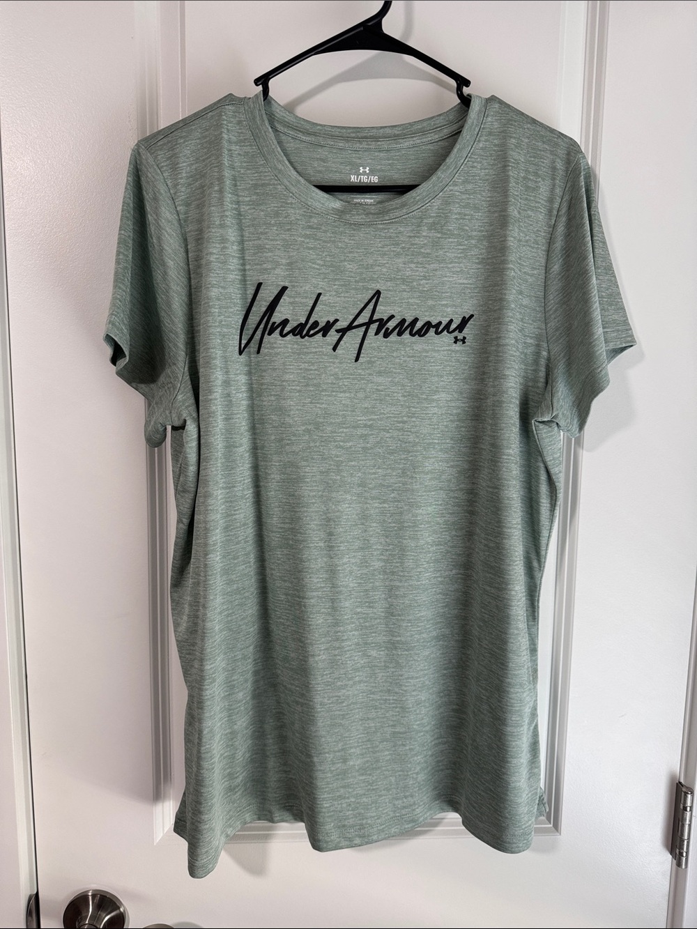 Under Armour Sage Green Script Logo Tee